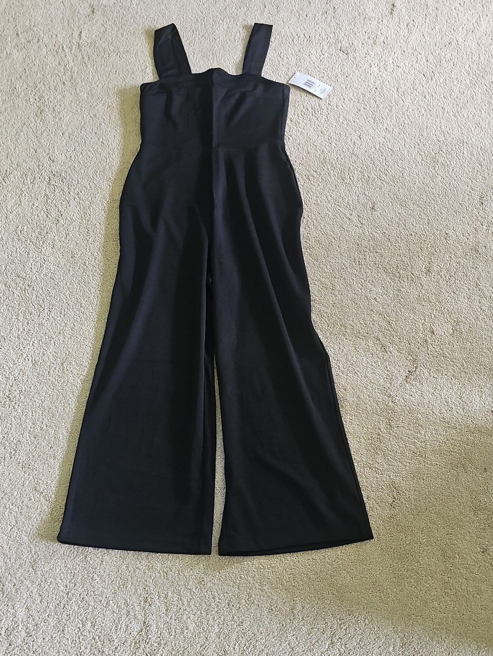 Hurley Black Wide-Leg Strap Jumpsuit